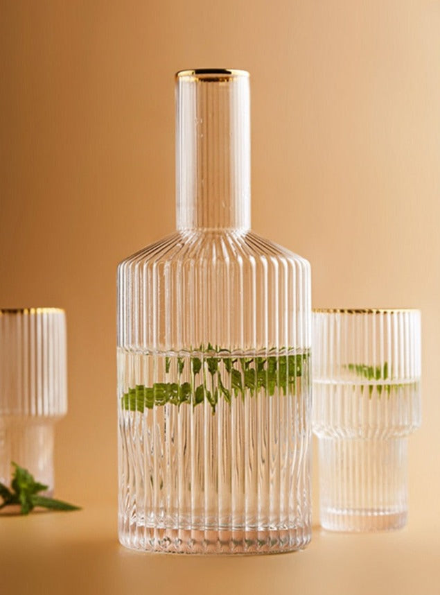 Jules Ripple Carafe and Glass Set