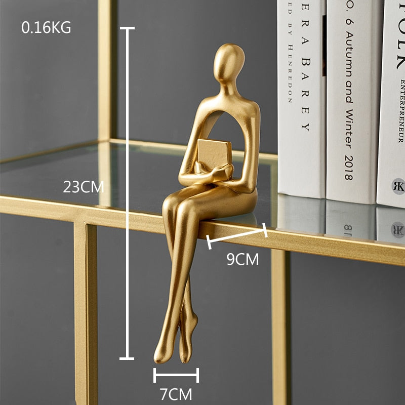 Golden Abstract Figurine