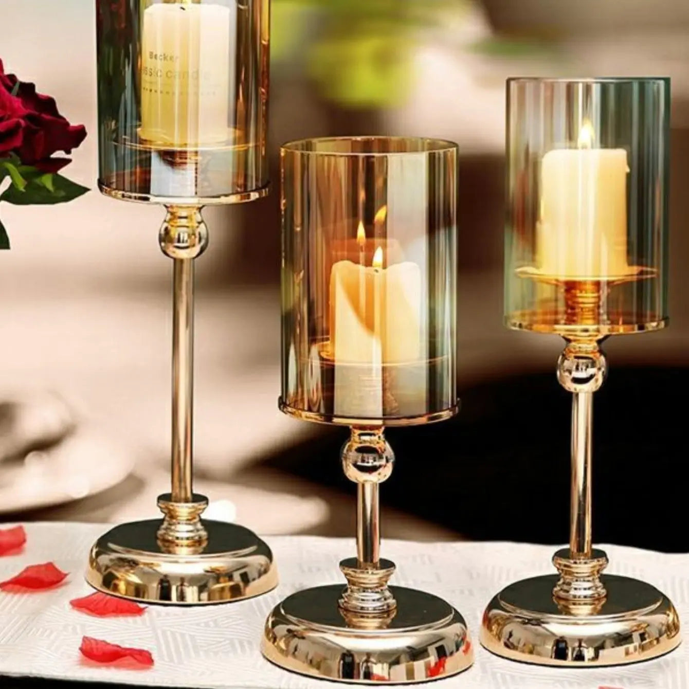 Glass Candle Holders