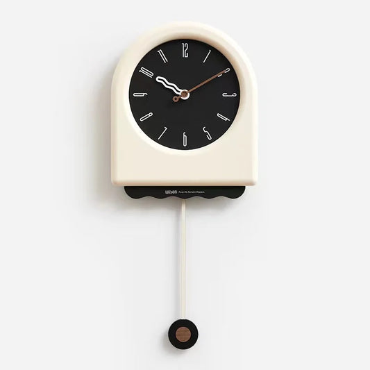 Modern Arch with Wavy Design Pendulum Clock