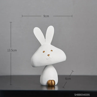 Black & White Cartoon Resin Statue