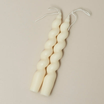 Candy Cane Spiral Candles 2Pc Set