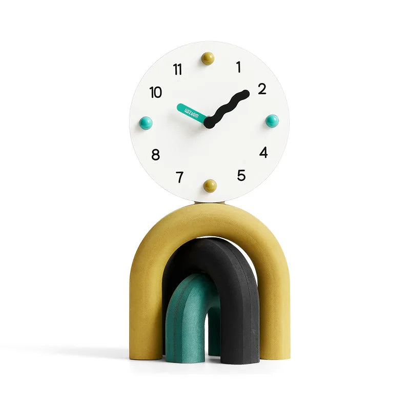 Nordic Art Arch Design Table Clock