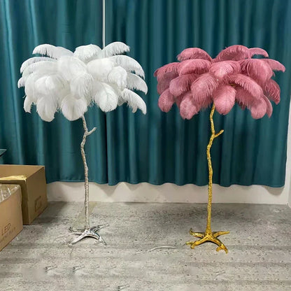 Ostrictch Feather Floor Lamp