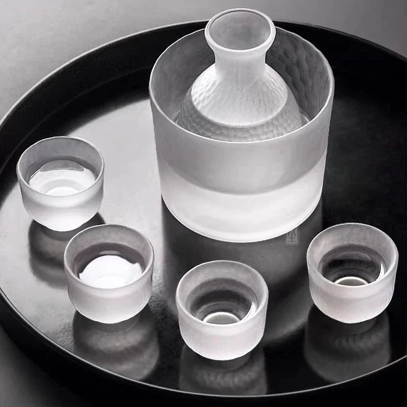 Serenity Frosted Glass Sake Set