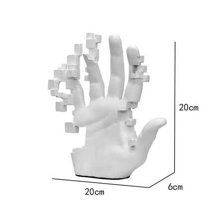 Pixel Hand Sculpture