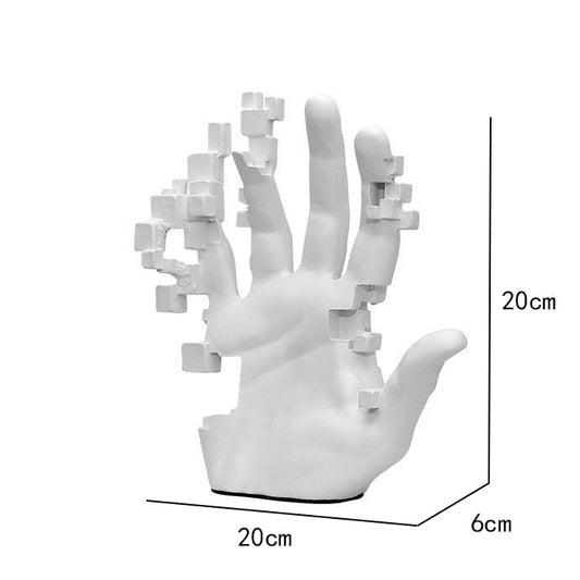 Pixel Hand Sculpture