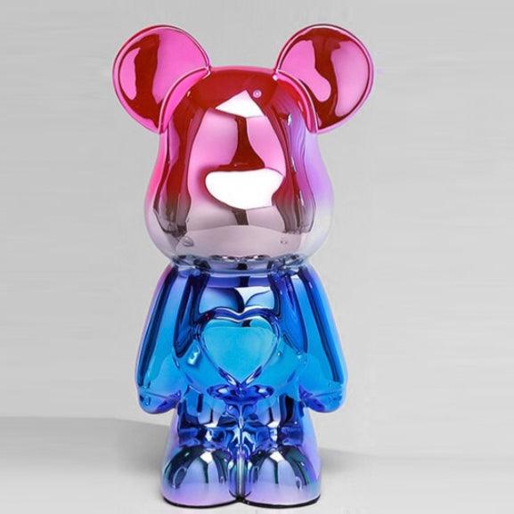 Space Bear Metallic Sculpture Figurine