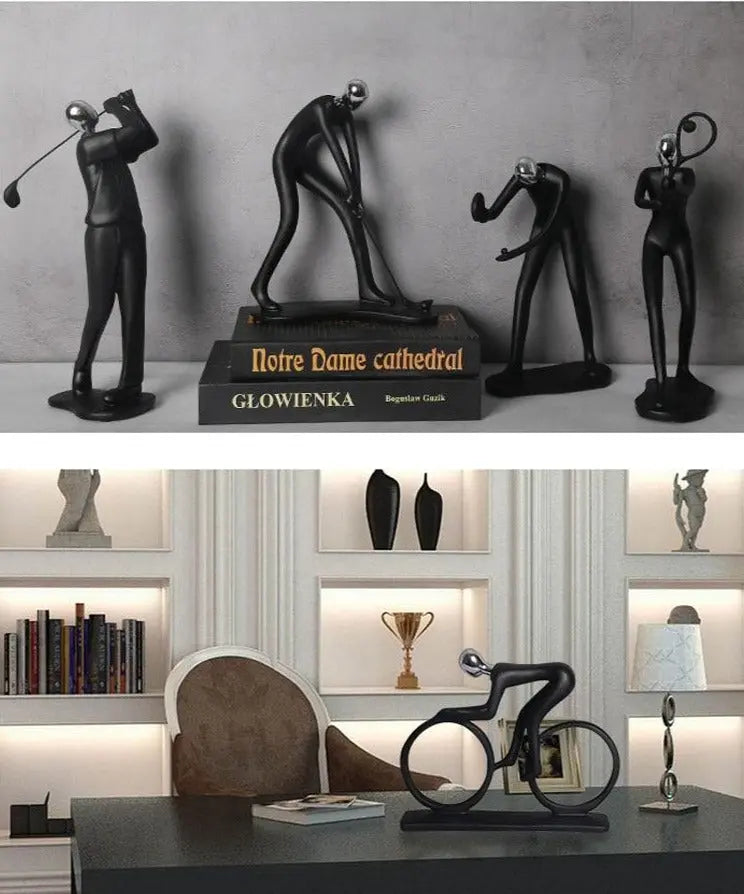 Sports Abstract Figurines