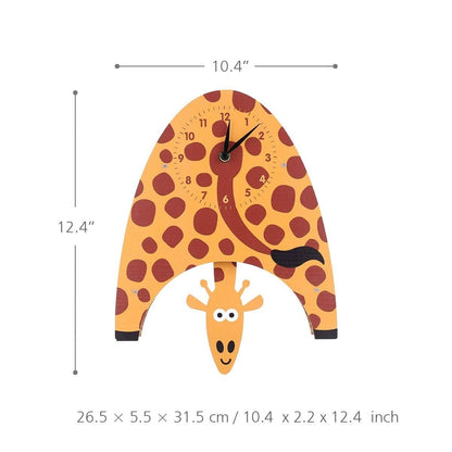 Swinging Giraffe Kids Bedroom Wall Clocks: Fun and Whimsical Decor