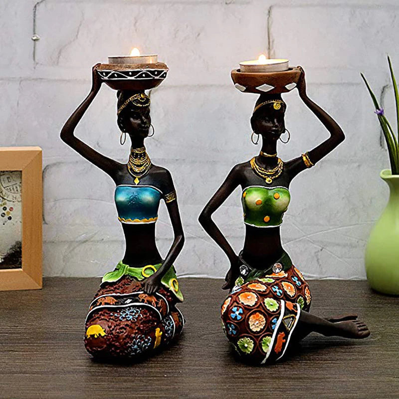 Tribal African Candle Holder