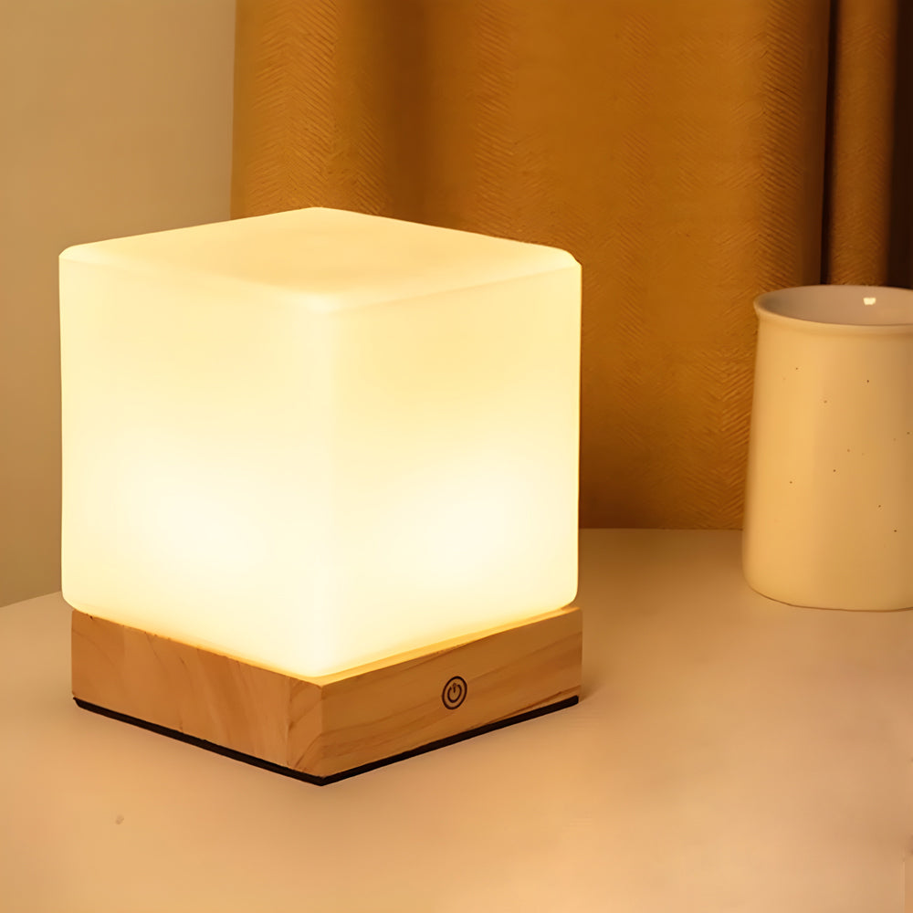 GloedCube - Cordless LED Table Lamp Battery Operated for Nordic Mini Desk Lighting