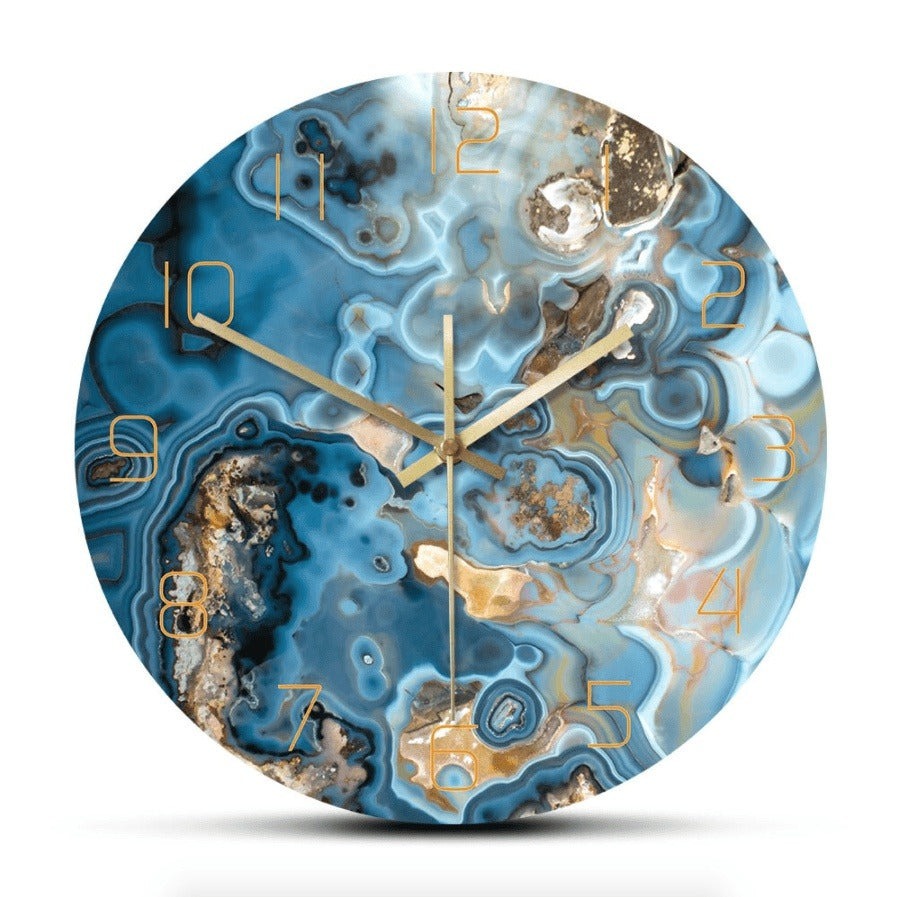 Timeless Marble Art Wall Clock: A Unique Statement Piece