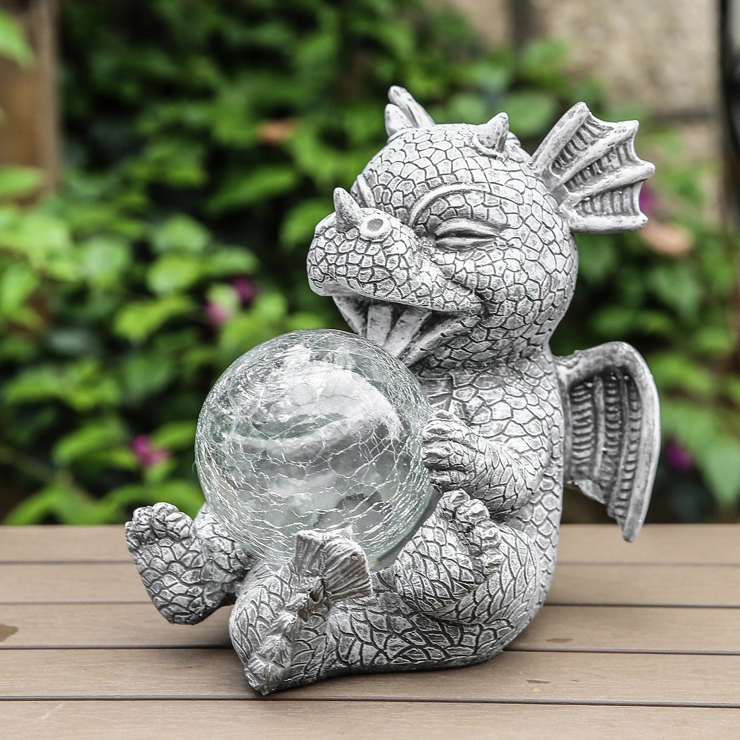 Garden statue - Draconis - Solar Lighting - Resin Dragon Statue