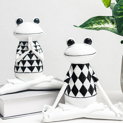 Yoga Frog Decorative Figurines