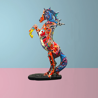 Abstract Graffiti Horse Figurine