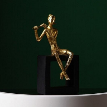 Gold Resin Musician Figurines