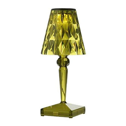 LuminousCrystal Acrylic Crystal Art Table Lamp - Sparkling LED Accent Light for Home Décor