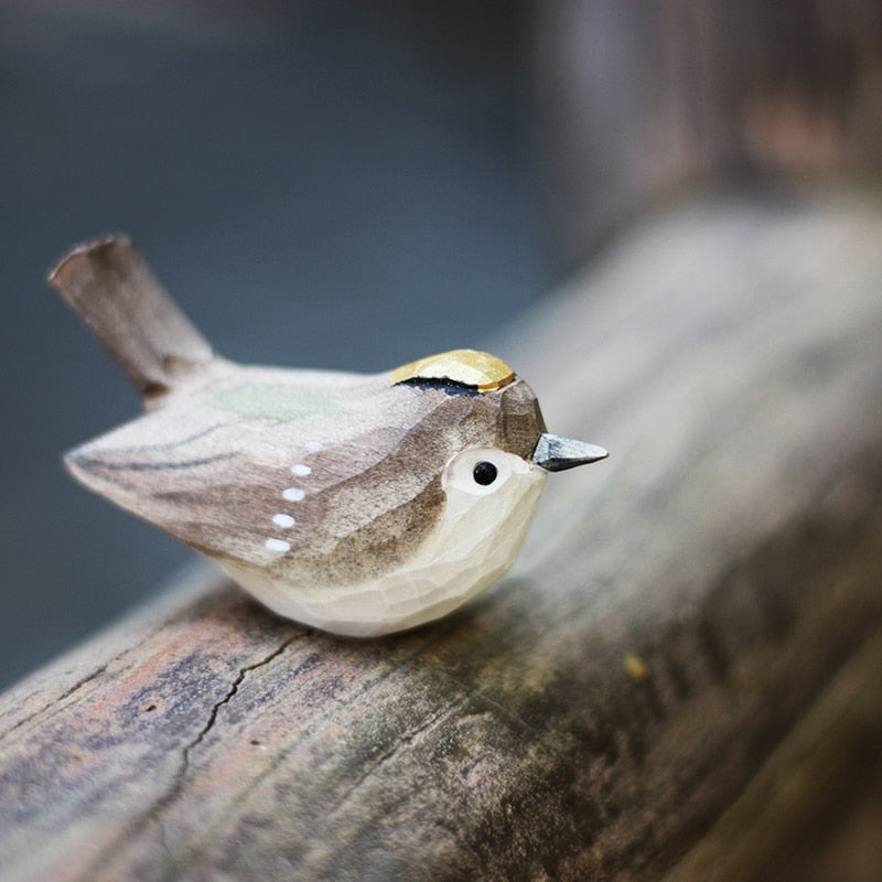 Wooden Bird Figurines