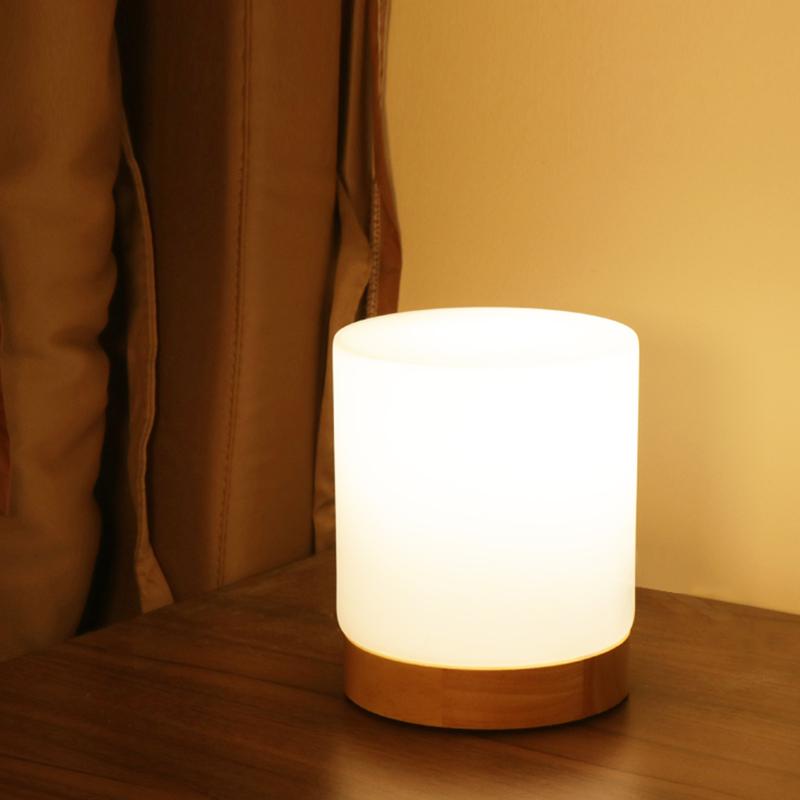 LumiGlow - Mini Glass Table Lamp with Touch-Open Function for 360° Lighting