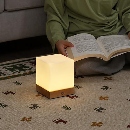 GloedCube - Cordless LED Table Lamp Battery Operated for Nordic Mini Desk Lighting