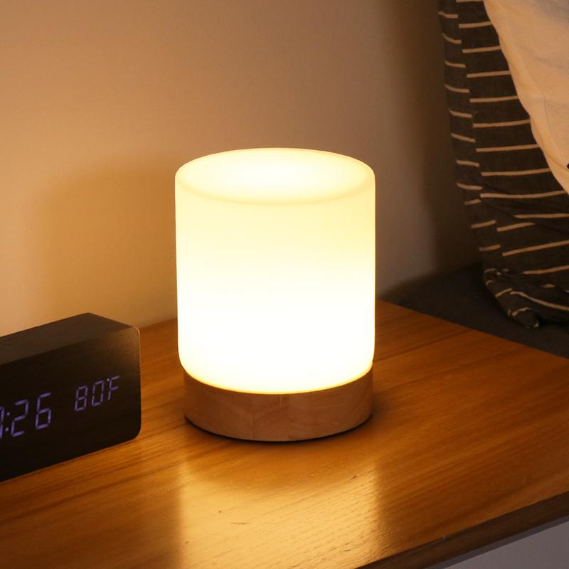 LumiGlow - Mini Glass Table Lamp with Touch-Open Function for 360° Lighting