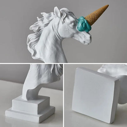 Unicorn with Ice Cream Horn