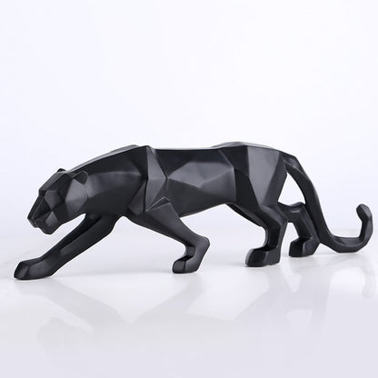 Geometric Black Panther Sculpture