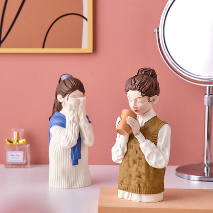 Modern Sweater Girl Figurines