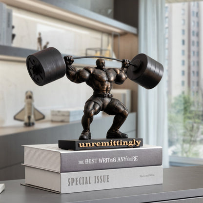 Weightlifting Hercules Decor Statue