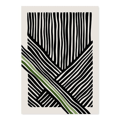 Abstract Black Line Canvas Art Poster