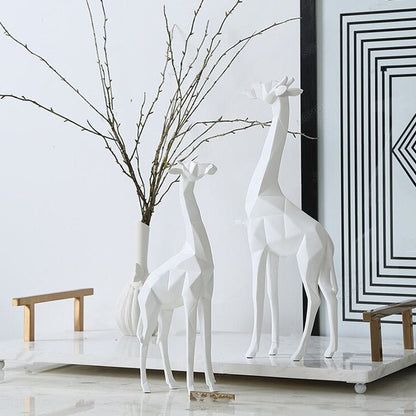 Abstract Geometric  Giraffe Statue