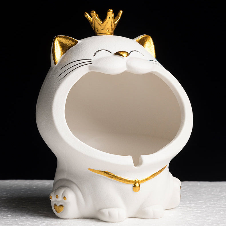 Ceramic Laughing Cat Storage/Astray