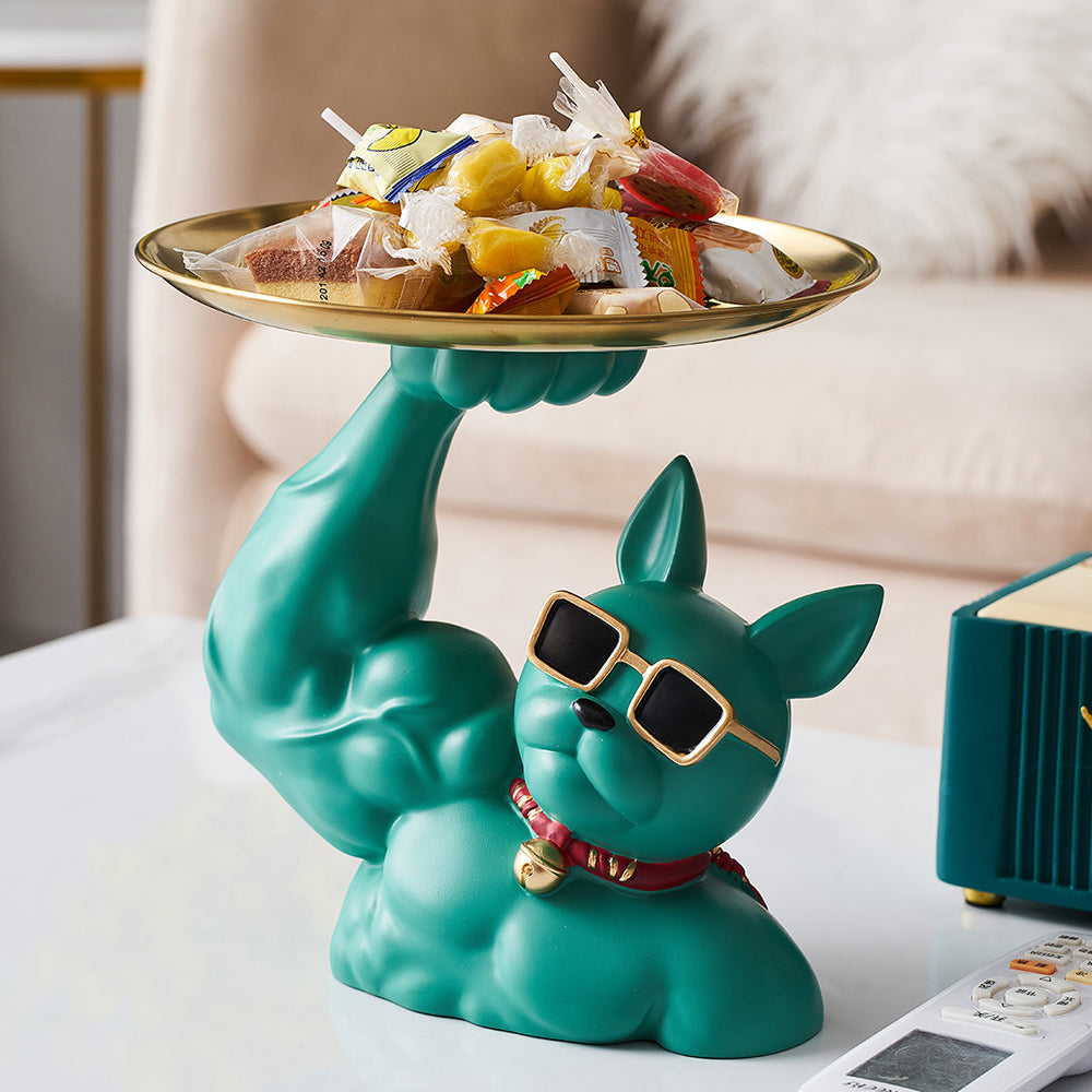 Muscular French Bulldog Candy Tray