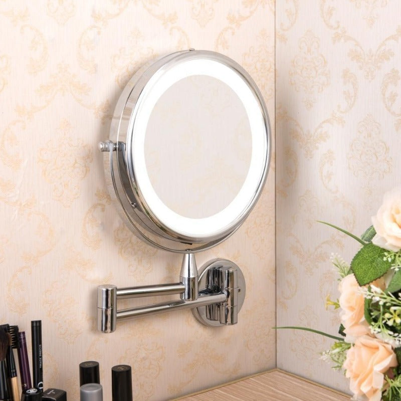 Adjustable LED Makeup and Bathroom Mirror