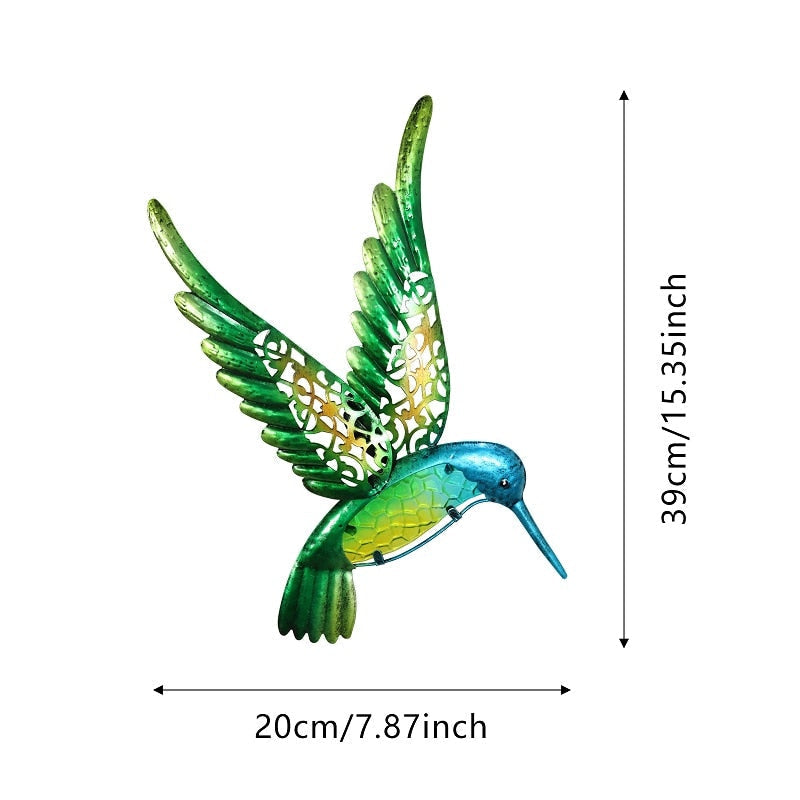 Iron Hummingbird Wall Decor