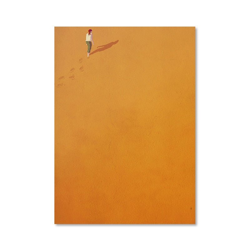 Alone Girl' Minimalist Canvas Print Poster