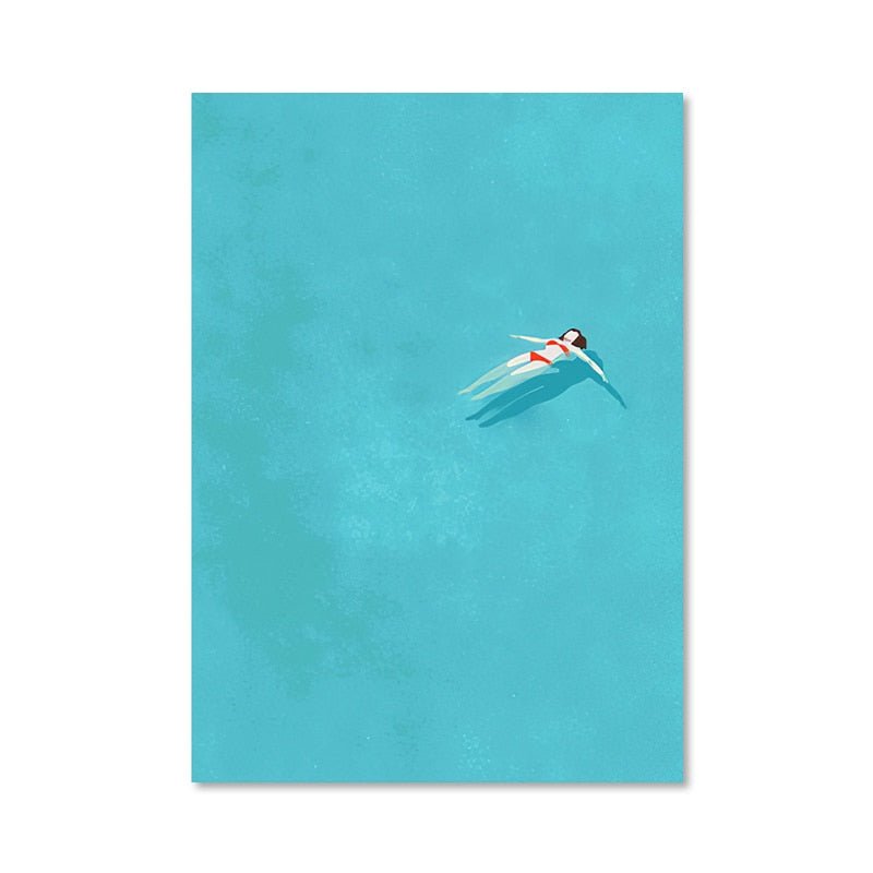 Alone Girl' Minimalist Canvas Print Poster