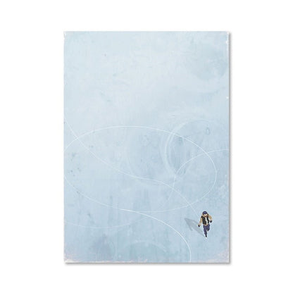 Alone Girl' Minimalist Canvas Print Poster