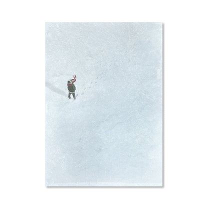 Alone Girl' Minimalist Canvas Print Poster