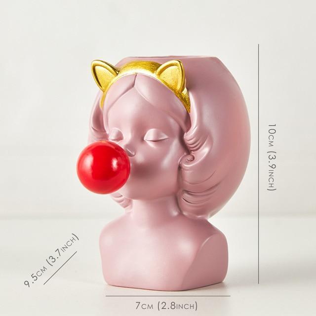 Area Cute Bubblegum Girl Vase