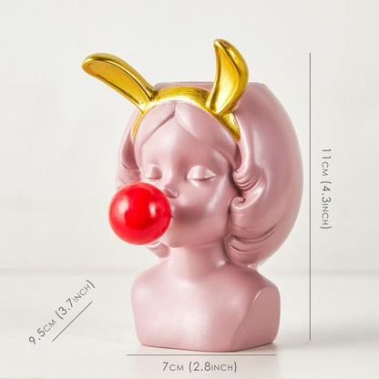 Area Cute Bubblegum Girl Vase