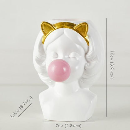 Area Cute Bubblegum Girl Vase