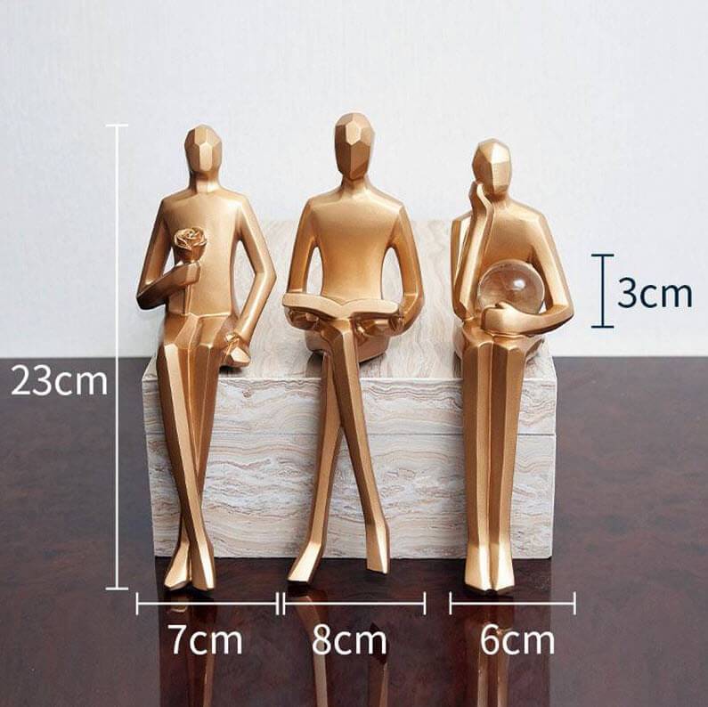 Area Geometric Golden Genz Figurine