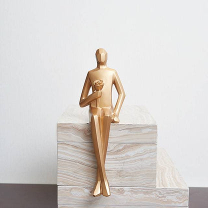 Area Geometric Golden Genz Figurine