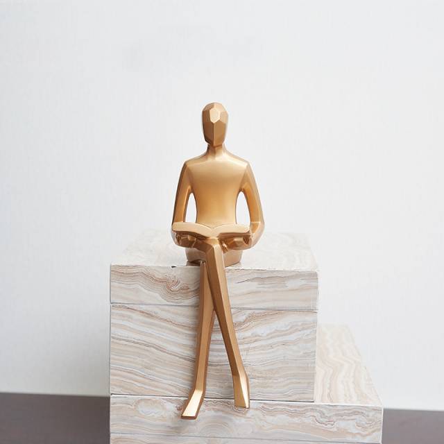 Area Geometric Golden Genz Figurine