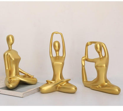 Area Golden Yoga Padmasana Statuette