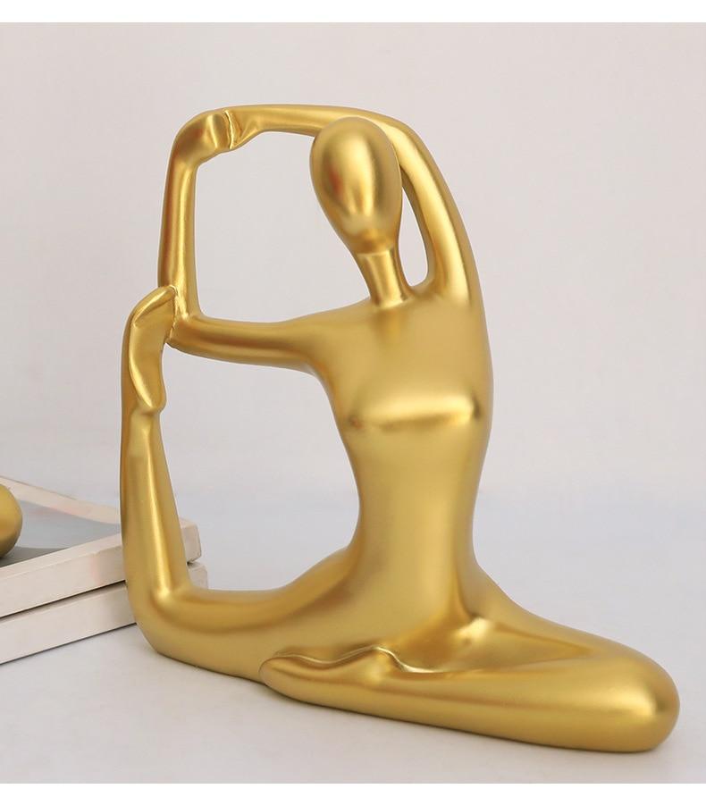 Area Golden Yoga Padmasana Statuette