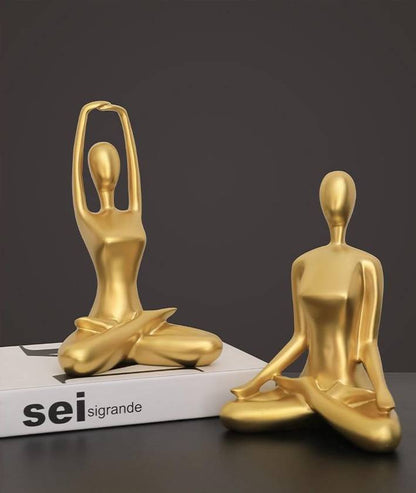 Area Golden Yoga Padmasana Statuette