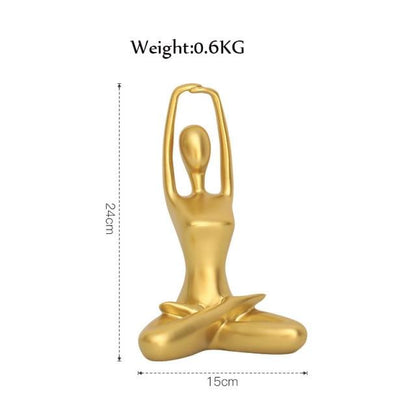 Area Golden Yoga Padmasana Statuette